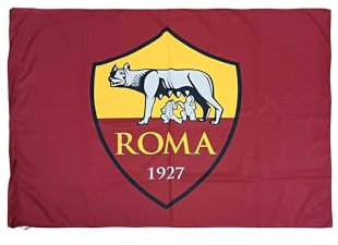 Sfiziosa Bandiera Tifoso Ultras Roma Calcio piccola 50x70 cm Prodotto Ufficiale