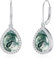 PROESS Moosachat Ohrringe 925 Sterlingsilber Natürliche Moosachat Tropfenförmige Brisur Ohrringe Tropfenförmige Ohrringe Baumelnde Moosachat Ohrringe Schmuck Geschenke für Frauen