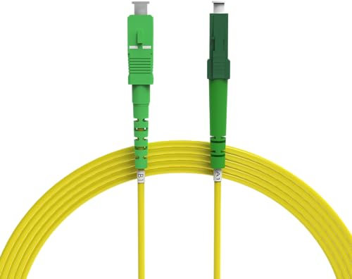 nexinex - 7m Glasfaserkabel LC/APC auf SC/APC Patchkabel | LWL Simplex Singlemode OS2 FTTH Glasfaser Lichtwellenleiter Kabel