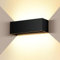 Cwycfw 36W LED WandleuchteAußen/InnenAuf und ab Einstellbarer Lichtstrahl Schwarz Wandlampen Warmweiß 3000K Außenwandleuchten LED IP65 Wasserdichte