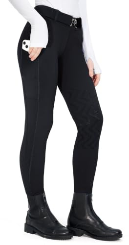 FitsT4 Sports Kinder Winterreithose Reitleggings Kniescheibe Silikon