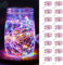 btfarm 16 Stück 20LED Mini Lichterkette mit Batterie Klein, 2M Silberdraht Kleine Lichterkette Batteriebetrieben, Micro Lichterkette Draht für Innen Weihnachten Hochzeit Party Deko, Mehrfarbig