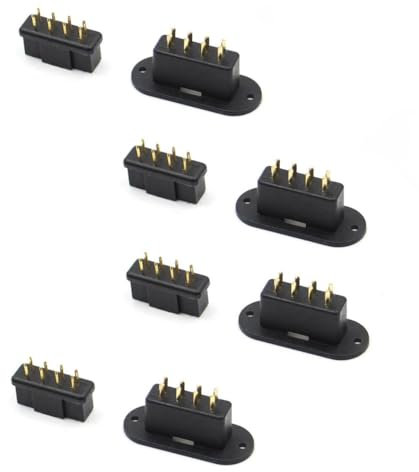 SPARKHOBBY MPX 8 Pin Stecker und Buchse Stecker Stecker Stecker Servo Signal 8 Core Ladegerät Niederstrom Anschluss Adapter für RC Auto Flugzeug Teile (4 Paris Schwarz)