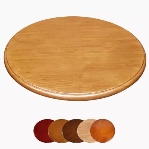 YOHIEE Bandeja de Madera para Servir, Plato Giratorio Grande Lazy Susan de 60-100 cm, Plato Giratorio de Madera Suave Y Silencioso, Centro de Mesa de Comedor Redondo, Gran Capacidad De Carga(Tan,60cm-