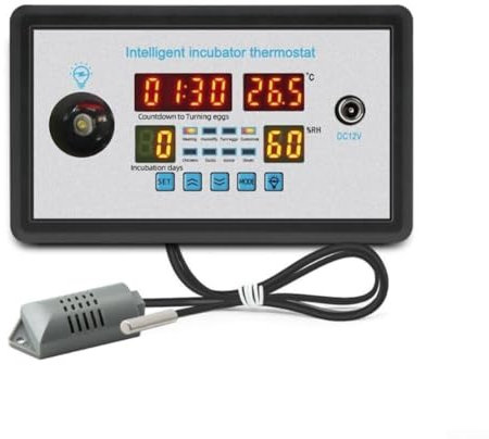 Yhenlovtt Fahrenheit Termostato regolatore di temperatura, termostato incubatore avanzato da 12 V per un'incubazione precisa delle uova, ZFXW9002, sistema di controllo automatico per incubatrice per