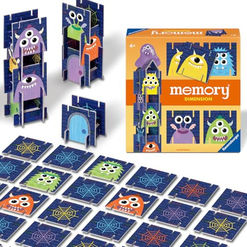 Ravensburger Kinderspiel Memory Dimension - Spiele-Klassiker ab 4 Jahre | Spiel für 2-8 Spieler, Merkspiel mit attraktivem Mehrwert, Geschenk für Jungen und Mädchen