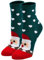 ZAKASA Fantaisie Chaussette Noël Femme: Coton Hiver Rigolotes Chaussettes Idée Cadeau Femme Drôle Chaussettes d'hiver Imprimé Humour Animale Motif 1 Paires EU 35-41 Noël-B