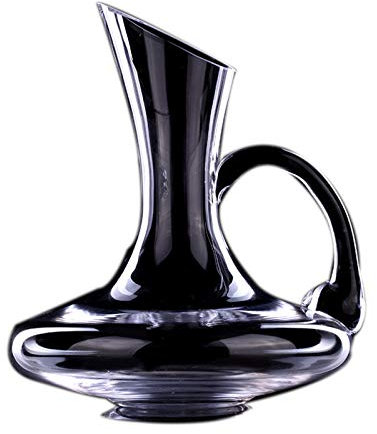 SDFGBNJK Weinkaraffe, Mundgeblasen Bleifrei Kristallglas Weinkaraffe Wein Dekanter Rot Karaffe Weindekantierer Geschenke Zubehör,Clear