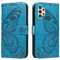 NEXCURIO Handyhülle für Samsung Galaxy A13 4G / A13 5G / A04S Hülle Klappbar Schmetterling mit Kartenfäch Klapphülle Leder Schutzhülle Wallet Flip Case Cover Handy Tasche Handytasche - Blau