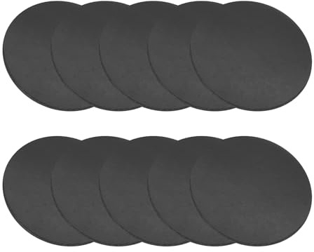 PATIKIL Arandelas de discos sólidos de goma, 10 unidades de 50 mm de diámetro x 1,5 mm de grosor, junta redonda de goma, bujes espaciadores para manualidades, color negro