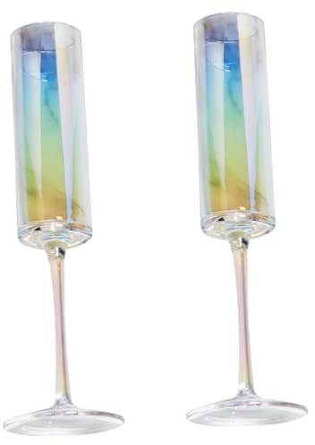 FUNOMOCYA 2 Pezzi Bicchieri Di Colorati Unici Bicchieri Da Bere Calici Per Casa Feste E Hotel