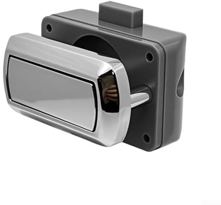 Push Button Cabinet Door Catch Lock, for Swift Caravan Motorhome Replacement Chrome Drawer Lock Catch Full Mechanism Adjustable (Chrome)