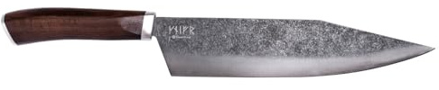 Crushgrind VIKING Ragnar Chef Messer 24 cm | Küchenmesser aus Edelstahl mit Holzgriff | Zum Schneiden, Zerkleinern & Tranchieren | Kochmesser für Gemüse, Obst, Fisch & Fleisch | Tranchiermesser
