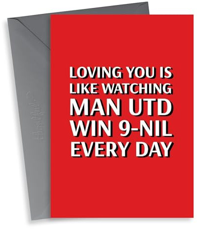 Manchester United 9-0 Valentine's and Anniversary card