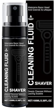 Electric Shaver Guard Cleaning Spray | 100ml Beard Trimmer Cleaner Spray | Easy Cleaning of Your Electric Shaver, Say Goodbye to Clogged Razors | for Lubricating Care Rust Prevention