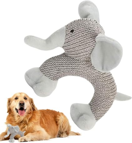 Bollisate Quietschende Hundespielzeuge - Kauspielzeug Für Haustiere | Plüschige Beißpuppe Für Welpen | Gegen Langeweile, Zur Bereicherung, Für Drinnen & Draußen, Familienspiel & Bewegung