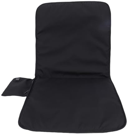 lvifloae Beheiztes Sitzkissen, USB-beheiztes Sitzpolster mit 3 Heizstufen, tragbar und leicht, für Outdoor-Camping-Bürostuhl, Schwarz, 40 x 40 cm