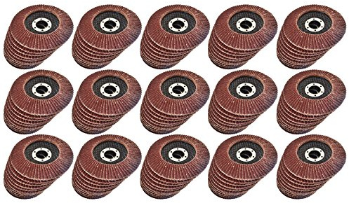 150 x Flap Discs 40, 60 & 80 Grit Angle Grinder 4.5 115mm Flat Sanding Grinding