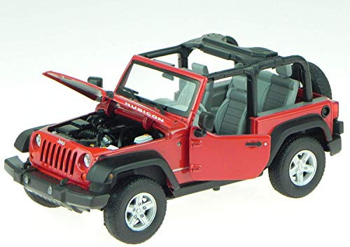 Welly Jeep Wrangler Rubicon 2007 rot Modellauto 22489 1:24
