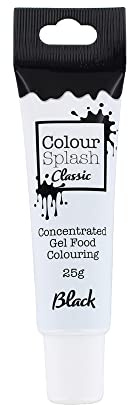 Colour Splash Food Colouring Gel | Black | Highly Concentrated Gels, Easy To Use Squeezy Tubes, Edible Ingredients, Transform Plain Cakes Into Bright, Eye-Catching Creations - Black 25g