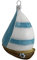 Hamburger Weihnachtskontor - Christbaumschmuck - Segelschiff blau-weiß