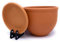 Pot à plantes en céramique émaillée avec soucoupe Pot de fleurs rond avec bac en terre cuite Argile coloré Pot de fleurs Standard, naturel, 12x10