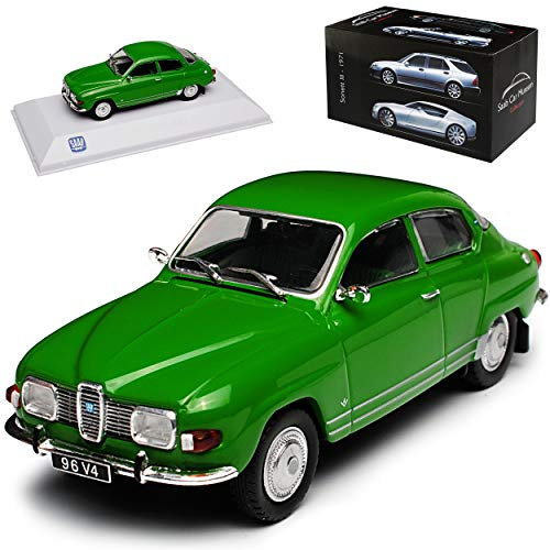 Atlas Saab 96 V4 Limousine Grün 1960-1980 1/43 Modell Auto mit individiuellem Wunschkennzeichen