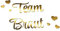 Oblique Unique® Bügelbild für JGA Junggesellinnenabschied Hochzeit - Braut To Be - Team Braut - Braut Crew + Herzen Bilder zum Aufbügeln - Motiv wählbar (Team Braut)