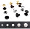 50 pcs - Double Cap Rivets 4.5 6 7 9 or 11 mm Studs Leather Craft Rapid Repair (Glossy Nickel, 6 mm - AOB)