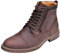 ANUFER Hombres Elegante Piel Genuina Botines Cordones&Cremallera Lateral Brogues Zapatos de Vestir Café SN01915 EU42