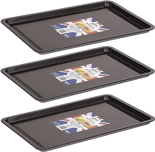 Wham Bandeja antiadherente para hornear (juego de 3 (32 x 23 x 1,5 cm), F35