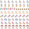 SUNNYCLUE 80 STÜCKE 10 Stile Einhorn Regenbogen Thema Harz Flatback Cabochons Schleimperlen Charms Für DIY Telefon Dekor Sammelalben Verzierungen Haar Kostüm Accessoires Ornamente