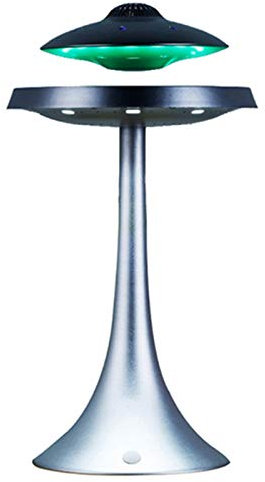 Qazxsw Wireless Magnetic Levitating Floating Speaker,UFO Speaker Levitating Bluetooth Speakers Floating Lights LED Lamp Bluetooth Speaker 360° Stereo Sound New Year Gifts