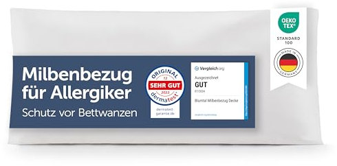 Blumtal® Milbenbezug Kissen 40x60 cm - Oeko-TEX zertifizierte Allergiker Bettwäsche Kissen 40x60 cm - Kissenbezug gegen Hausstaubmilben - Encasing Kissen 40x60 cm - Antiallergische Bettwäsche Kissen