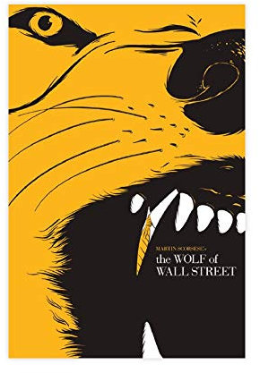 Filmposter The Wolf of Wall Street 2 auf Leinwand, Wandkunst, Kunstdruck, Gemälde für Wohnzimmer, Schlafzimmer, Dekoration, 30 x 45 cm, ohne Rahmen