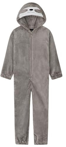 CityComfort Jumpsuit Kinder Einteiler Fleece Overall Onesie Kinder Mädchen Jungen 4-14 Jahre (7-8 Jahre, Dunkles Beige)