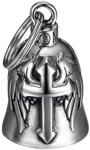 MOCY BELL - Clochette Moto Mocy Bell Cross Wings Acier Inoxydable Argent