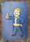 Displate Offiziell Fallout MetallPoster Magnetische Befestigung Inklusive Lizenziert Bilder Hochwertiges Poster Vault Boy - Rule of Thumb Poster 45 cm x 32 cm