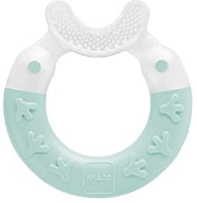 MAM Anneau de dentition pour bébé - Aide à apaiser les gencives - Avec poils extra doux - À partir de 3 mois - Turquoise