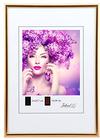 IDEAL TREND New Lifestyle Kunststoff Bilderrahmen Kunststoffrahmen Bildhalter Bildträger: Farbe: Bronze | Format: 29,7x42 (DIN A3)