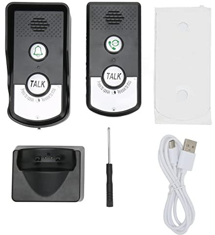 Campanelli Intercomunicanti Wireless, Campanello Vocale Intercomunicador a Lunga Distanza IP54 Impermeabile per L'ufficio Dell'hotel Domestico