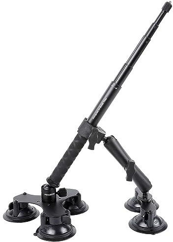 PellKing Suction Car Mount for Insta360 x5,x4, x3, x2, x,One RS,R Compatible with GoPro Max DJI OSMO 360 Camera 5 in 1 Suction Mount Kit for Action Cameras (Includes 44.9-inch Selfie Stick)