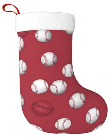 YYHWHJDE Fastball Ball Pichet Imprimé Bas décoratifs de Noël – Flanelle, doux, léger