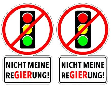 Bauern Protest Aufkleber: Ausdruck von Solidarität mit Landwirten, Widerstand gegen die Ampel-Regierung, Hochwertig & Wetterfest, 4 Varianten (Nicht meine Regierung)