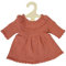 Heless 2490 - Puppenkleidung aus 100 Prozent Bio-Baumwolle, Strickkleid in Pfirsich für Puppen und Kuscheltiere der Größe 35-45 cm
