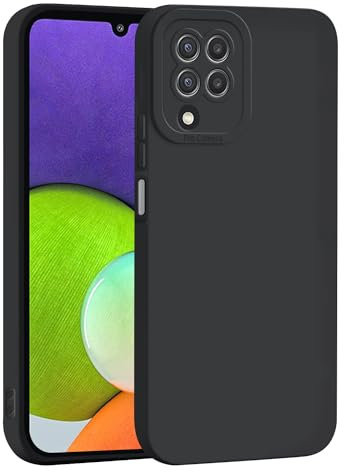 WBWONE Hülle für Samsung Galaxy A12 | M12 Case, Silikon Handyhülle Ultra Dünn Weiche TPU Kamera Alles Inklusive Stoßfest Schutzhülle Cover - Schwarz