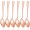 Cucharas soperas oro rosa 20 cm 6 uds aptas lavavajillas duraderas uso domestico y restauracion