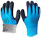 GAVOROHANS Wasserdichte Thermo-Winter-Arbeitshandschuhe, Polarfleece-Innenfutter, Hervorragende Griffigkeit, Doppelte Latex-Beschichtung (Blau-2paare, M)