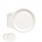 Pappteller 50 stück 15cm klein,Pearl White Runde einweggeschirr,Zuckerrohr Einweg Geschirr Biologisch Einwegteller Pappteller für Partys, Grillabende, Kindergeburtstage, Hochzeiten, Picknicks
