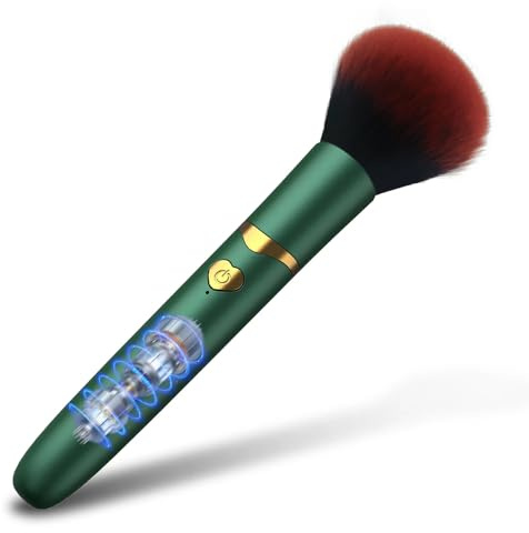 LZMYZ 2 In 1 Make Up Pinsel Vibratoren für Sie Vagina Klitoris Stimulator Mini Bullet Vibrator mit 7 Vibrationsmodi Nipper Massage G Punkt Vibrator Sexspielzeug für Frauen und Paar Damen(Grün)